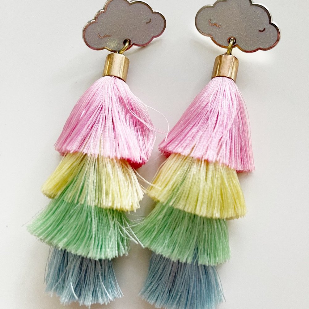 Rainbow Tassel Earrings